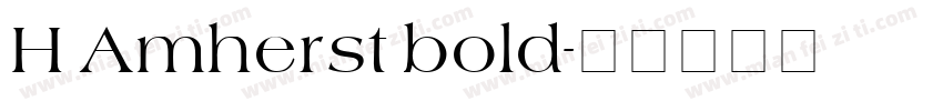 H Amherst bold字体转换